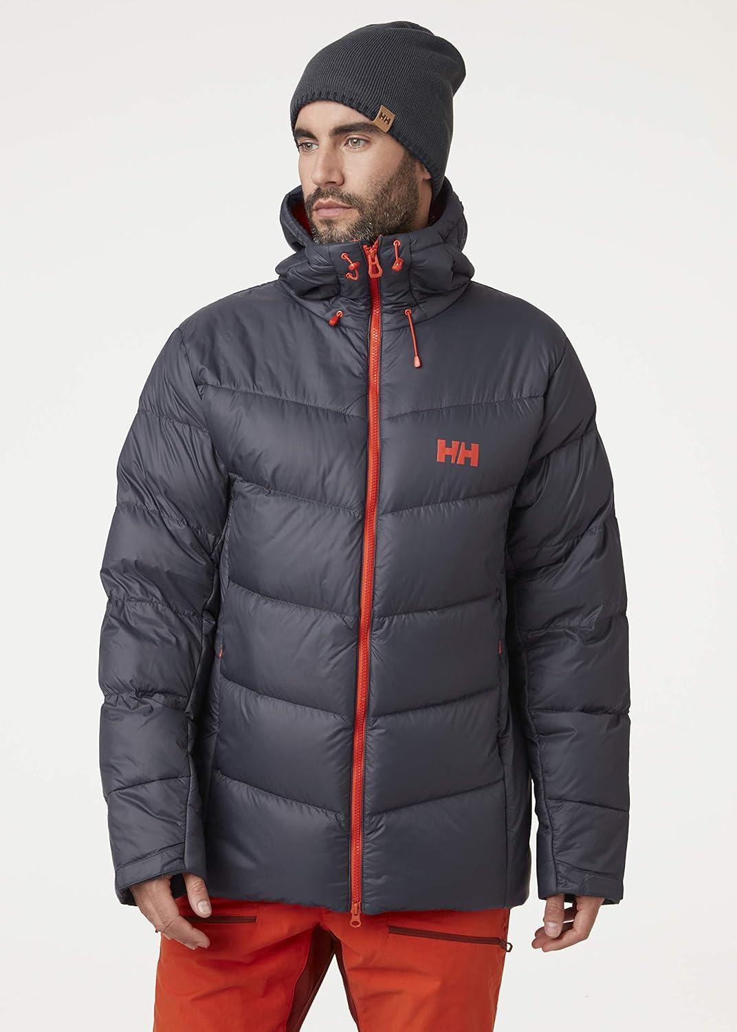 imageHellyHansen Verglas Icefall Down Jacket Mens Winter Down Jacket With Primaloft Adjustable Wind Skirt Bluesign Certified983 Slate