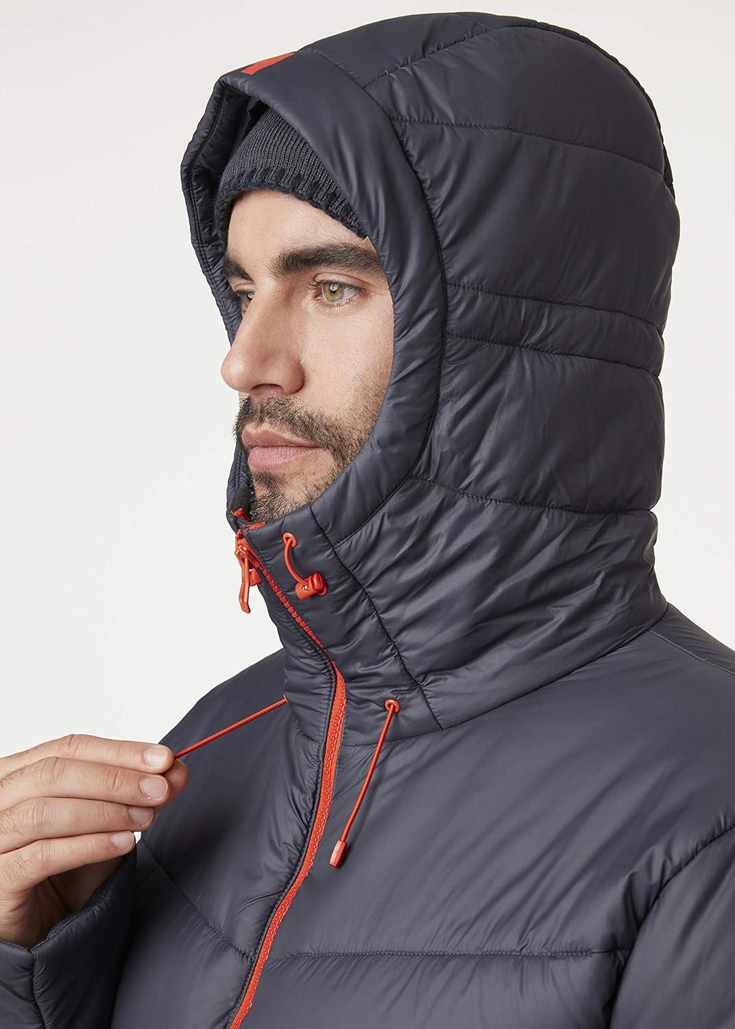 imageHellyHansen Verglas Icefall Down Jacket Mens Winter Down Jacket With Primaloft Adjustable Wind Skirt Bluesign Certified983 Slate