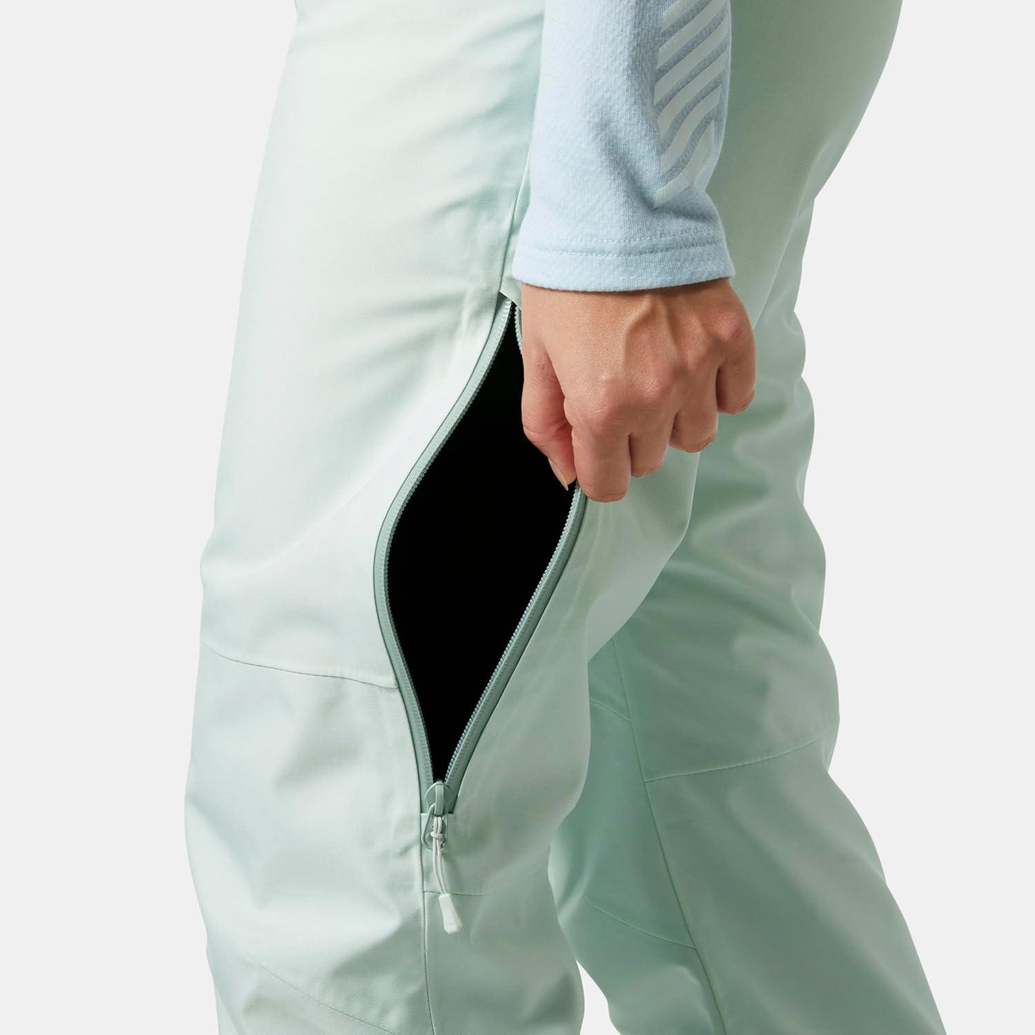 imageHellyHansen W Powderqueen Pant Insulated 2Layer Womens Ski AthleticPants with Primaloft Black Eco ampamp Vent Zippers403 Seafoam