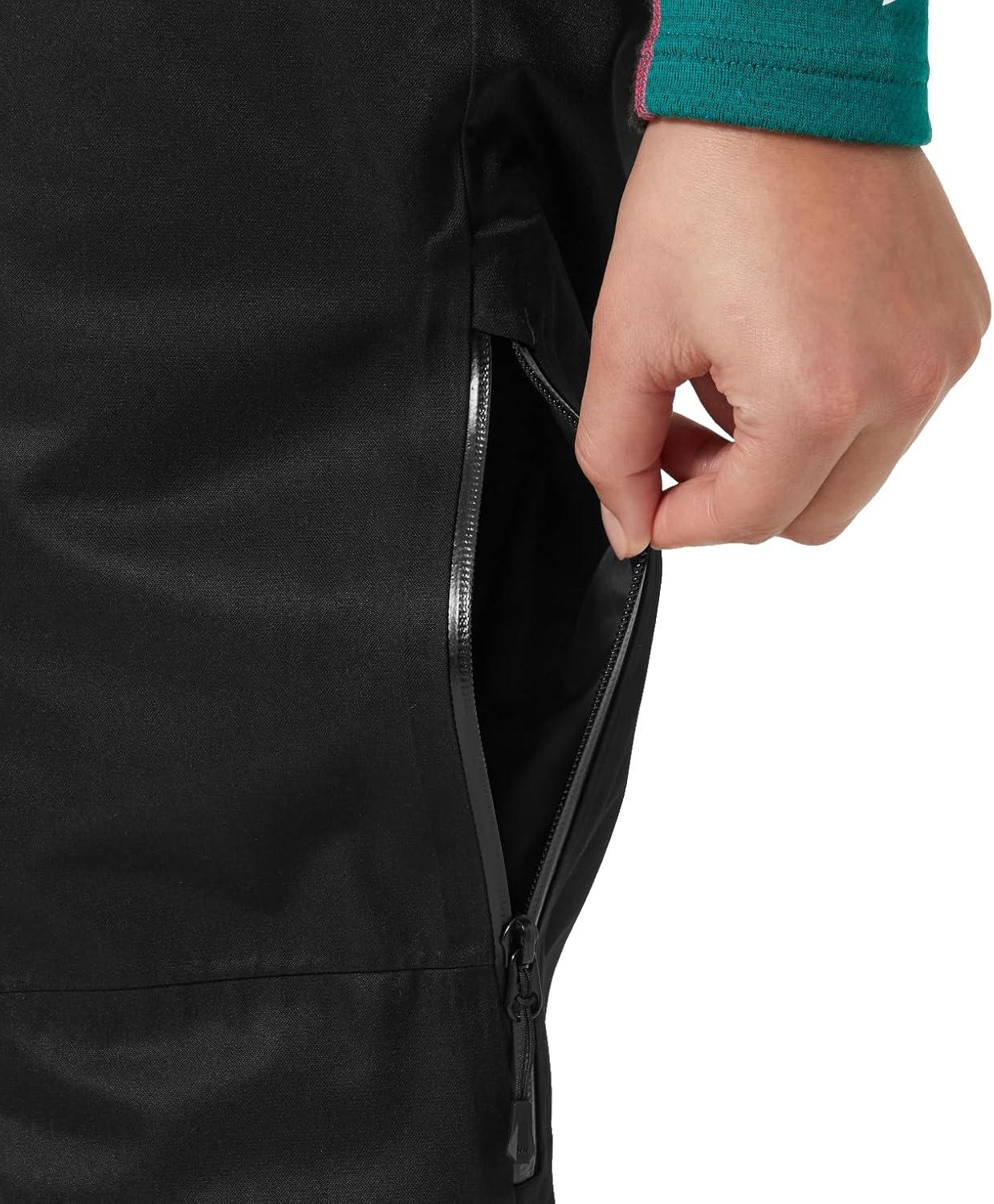 imageHellyHansen W Powderqueen Pant Insulated 2Layer Womens Ski AthleticPants with Primaloft Black Eco ampamp Vent Zippers990 Black