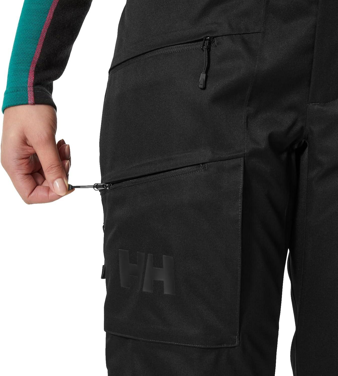 imageHellyHansen W Powderqueen Pant Insulated 2Layer Womens Ski AthleticPants with Primaloft Black Eco ampamp Vent Zippers990 Black