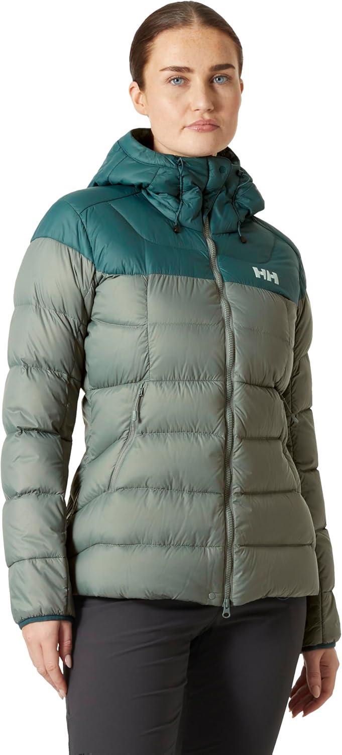 imageHellyHansen Womens Verglas Glacier Down Jacket485 Grey Cactus Dark Creek
