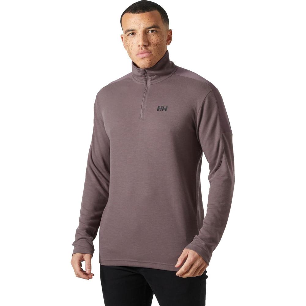 imageHellyHansen 54213 Mens HP 12 Zip Pullover Sweater656 Sparrow Grey