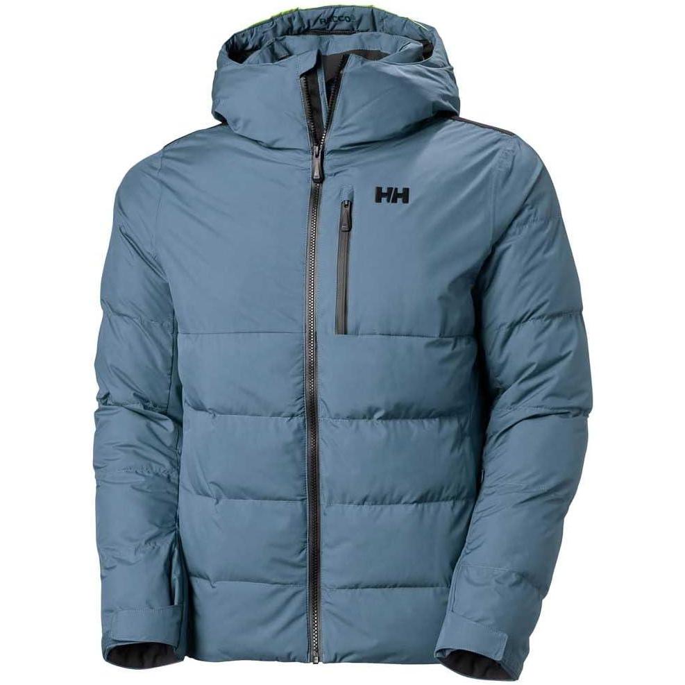 imageHellyHansen KVITFJELL Race Puffy Jacket Mens Warm Protective AthleticInsulated Ski Coat601 Washed Navy