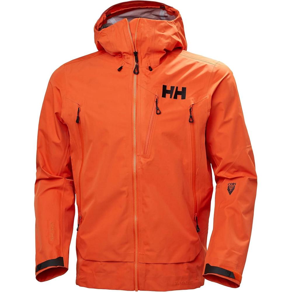 imageHellyHansen Mens Odin 9 Worlds Infinity 3L Waterproof Shell Jacket226 Bright Orange