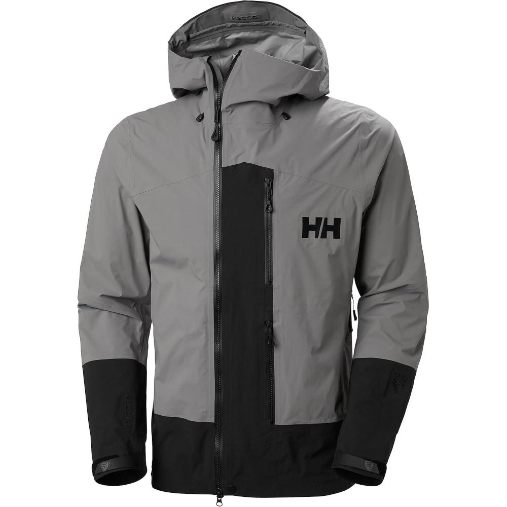 imageHellyHansen ODIN BC INFINITY SHELL JACKET Mens Waterproof Breathable Windproof Outdoor Adventure Jacket876 Concrete