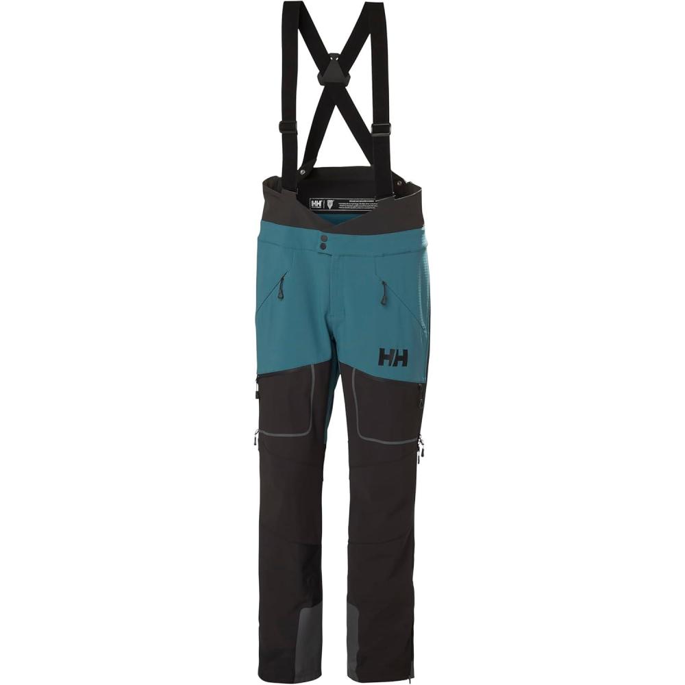 imageHellyHansen ODIN BC SOFTSHELL BIB PANT for Men  Waterproof Breathable and Durable Outdoor Performance Bib Pant453 Dark Creek