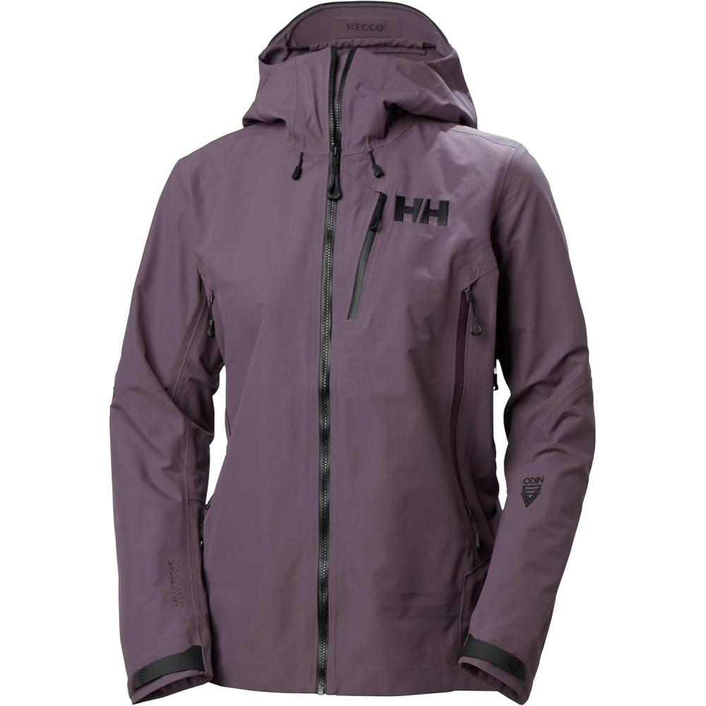 imageHellyHansen Odin 9 Worlds 30 Jacket  Womens Waterproof Coat Breathable Shell AllWeather Protection654 Smoked Purple