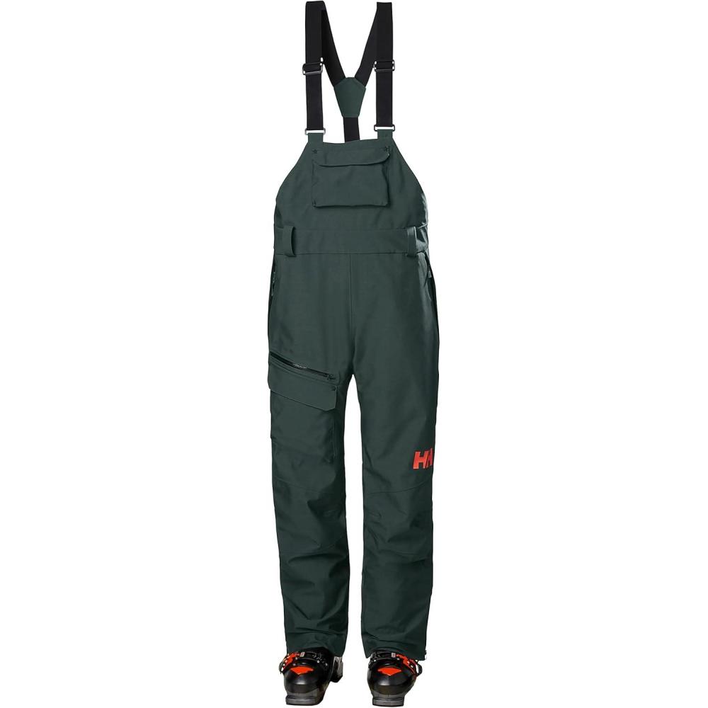 imageHellyHansen Powderqueen Bib Pant  Womens Snow Pant for Skiing Waterproof Insulated Winter Gear495 Darkest Spruce