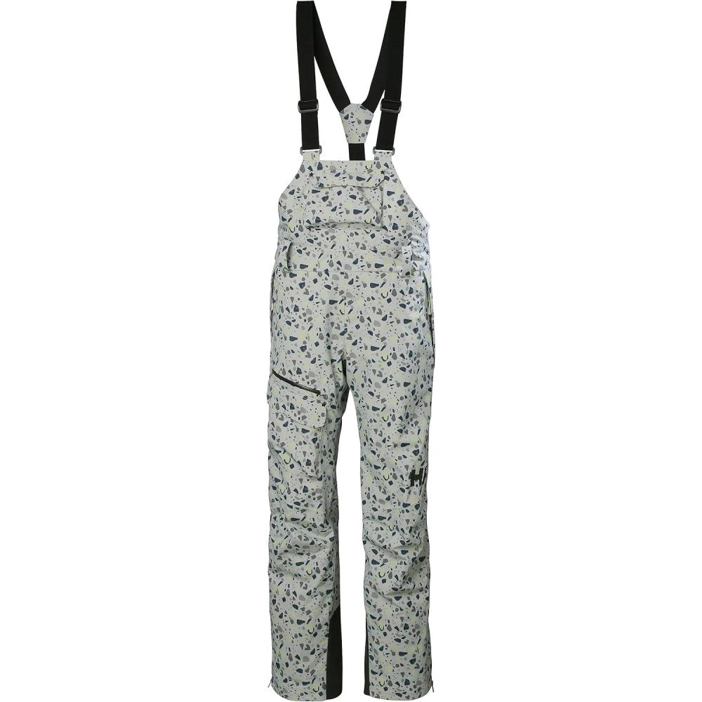 imageHellyHansen Powderqueen Bib Pant  Womens Snow Pant for Skiing Waterproof Insulated Winter Gear917 Mellow Grey