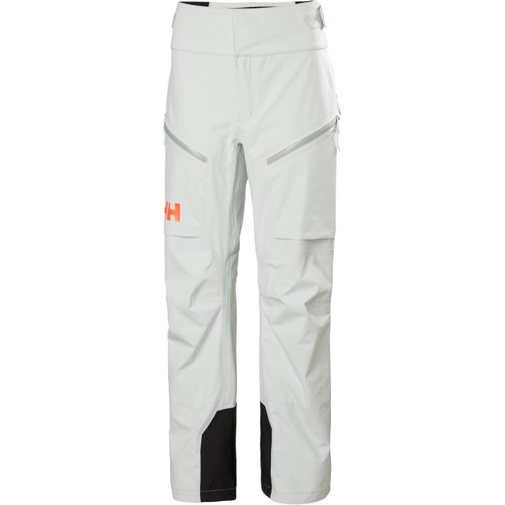 imageHellyHansen Sogn Shell Pant Womens High Waist Adjustable Snow Pant Waterproof Skiing Pants with Cargo Pockets403 Seafoam