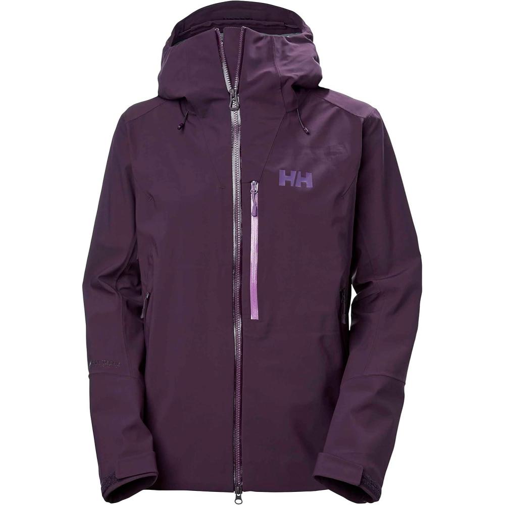imageHellyHansen Verglas Backcountry Jacket for Women Waterproof Windproof 2Way Stretch Helmet Hood Multiple Pockets670 Amethyst