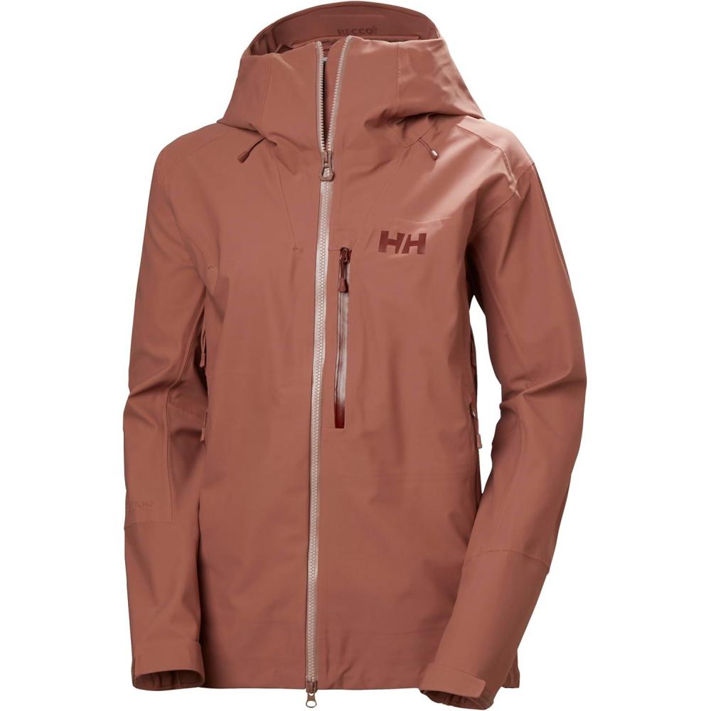 imageHellyHansen Verglas Backcountry Jacket for Women Waterproof Windproof 2Way Stretch Helmet Hood Multiple Pockets726 Dark Cedar