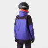 Helly-Hansen Powchaser Asym Jacket – Women’s Waterproof Skiing Jacket with Neon Details, PrimaLoft Insulation(660 Black Grape)