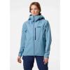 Helly-Hansen Verglas Backcountry Jacket for Women, Waterproof, Windproof, 2-Way Stretch, Helmet Hood, Multiple Pockets(625 Blue Fog)