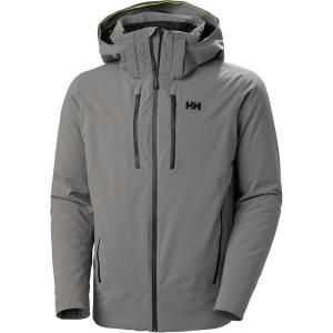Helly Hansen Steilhang 2.0 Jacket Mens Skiing-Jackets: Seam Sealed, 4-Way Stretch, Ventilated, With Dual Chest Pockets(876 Concrete)