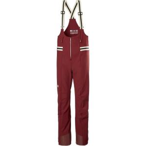 Helly-Hansen Avanti Softshell Bib Pant for Women, Skiing Bibs with Stretch Softshell, Adjustable Gaiters(180 Mars Red)