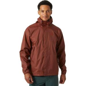 Helly-Hansen Men’s Loke Waterproof Windproof Breathable Adventure Hiking Rain Jacket with Hood(301 Iron Oxide)