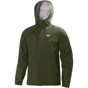 Helly-Hansen Men’s Loke Waterproof Windproof Breathable Adventure Hiking Rain Jacket with Hood(491 Ivy Green)