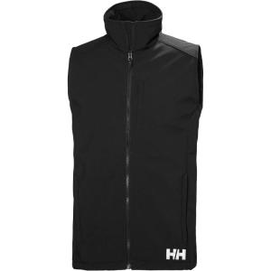 Helly-Hansen Paramount Softshell Vest – Men’s Fleece Lined, Breathable, Water & Wind Resistant, Lightweight Hiking Outerwear(990 Black)