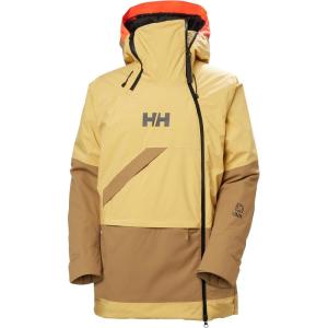 Helly-Hansen Powchaser Asym Jacket – Women’s Waterproof Skiing Jacket with Neon Details, PrimaLoft Insulation(389 Sand)