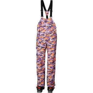 Helly-Hansen Powderqueen Bib Pant – Women’s Snow Pant for Skiing, Waterproof, Insulated Winter Gear(683 Crushed Grape Camo)