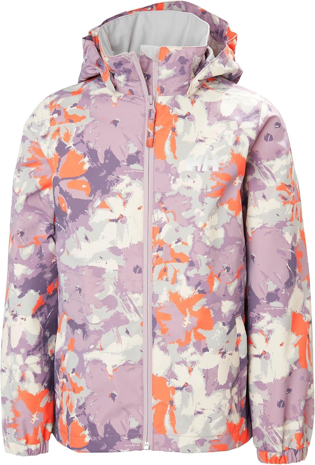 imageHellyHansen Boys Celeste Rain Jacket676 Purple Clay Aop