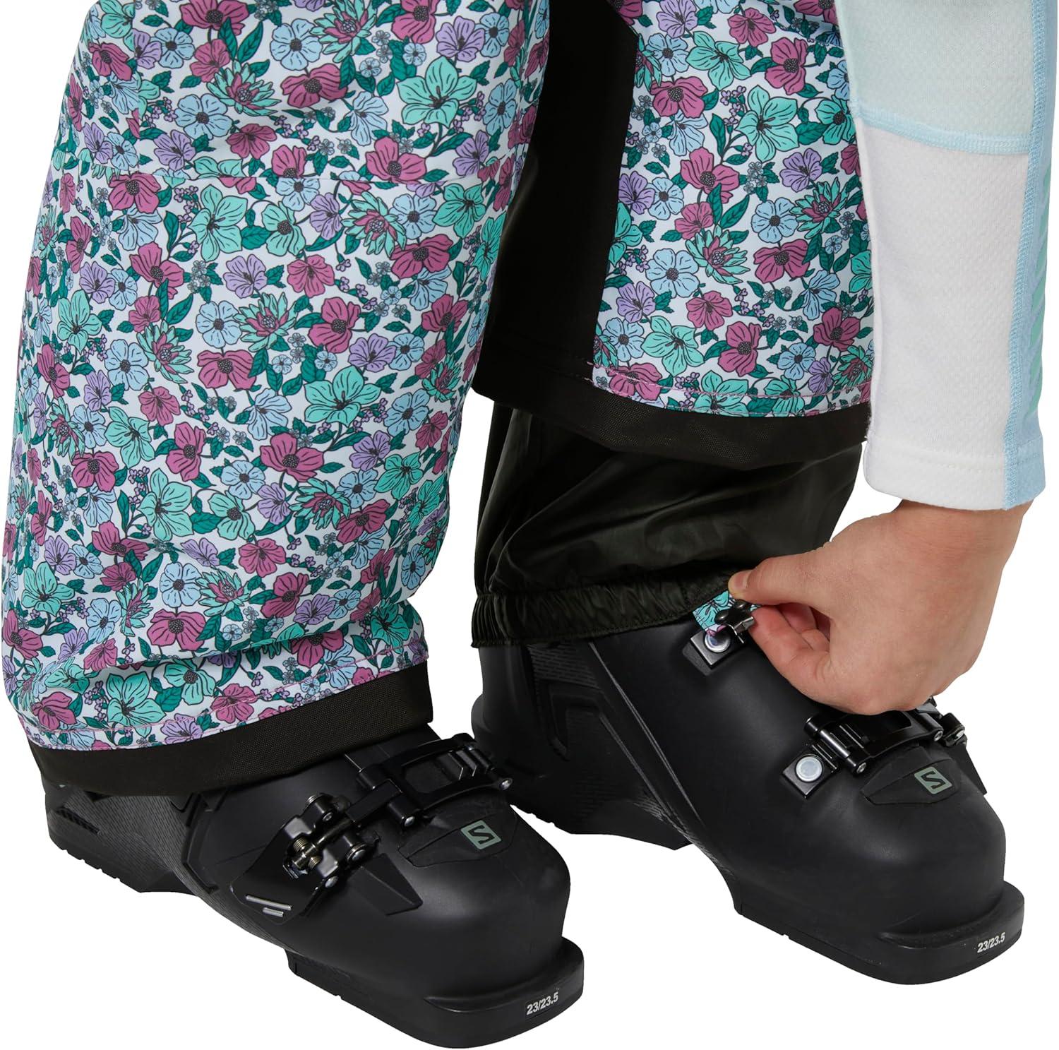 imageHellyHansen Diamond Pant Junior Girl Ski Pants Waterproof Breathable Snow Gear Insulated Warmth090 Meta Pink Floral Aop