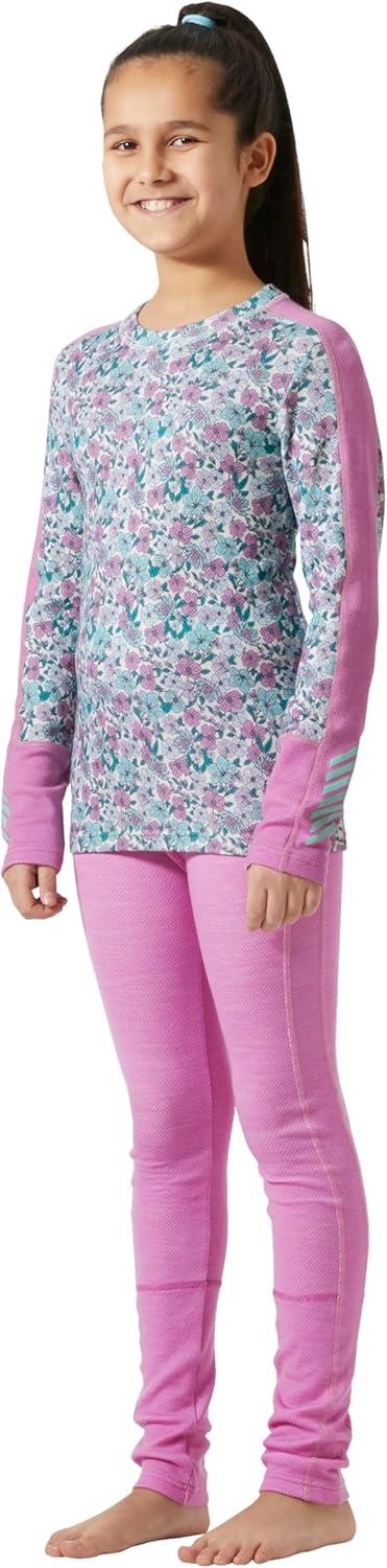 imageHellyHansen Graphic Lifa Merino Set Junior Unisex Merino Base Layer Set For Outdoor Comfort And Warmth089 Meta Pink Aop
