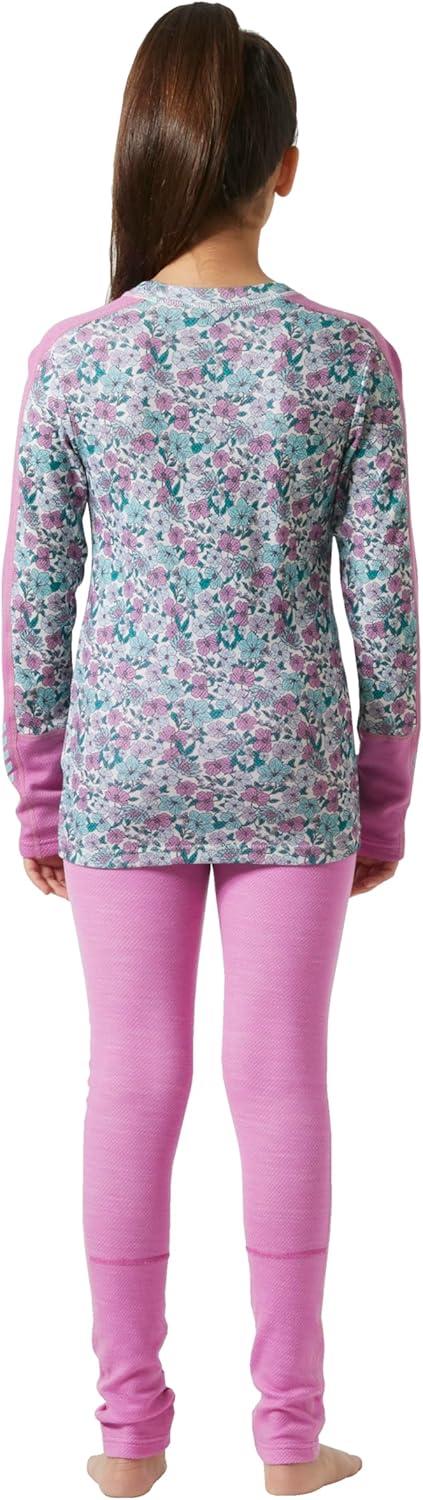 imageHellyHansen Graphic Lifa Merino Set Junior Unisex Merino Base Layer Set For Outdoor Comfort And Warmth089 Meta Pink Aop