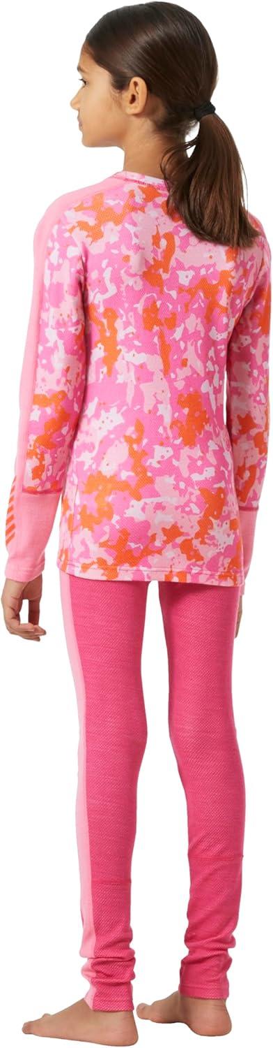 imageHellyHansen Graphic Lifa Merino Set Junior Unisex Merino Base Layer Set For Outdoor Comfort And Warmth181 Dragon Fruit