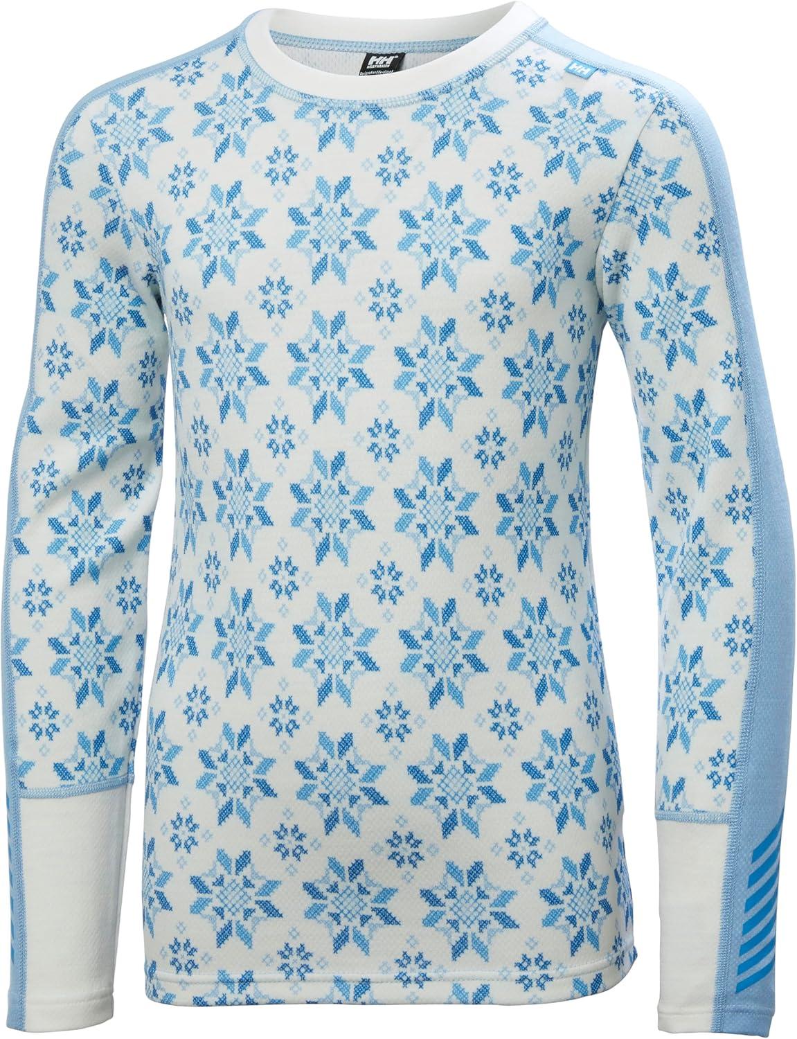 imageHellyHansen Graphic Lifa Merino Set Junior Unisex Merino Base Layer Set For Outdoor Comfort And Warmth627 Bright Blue