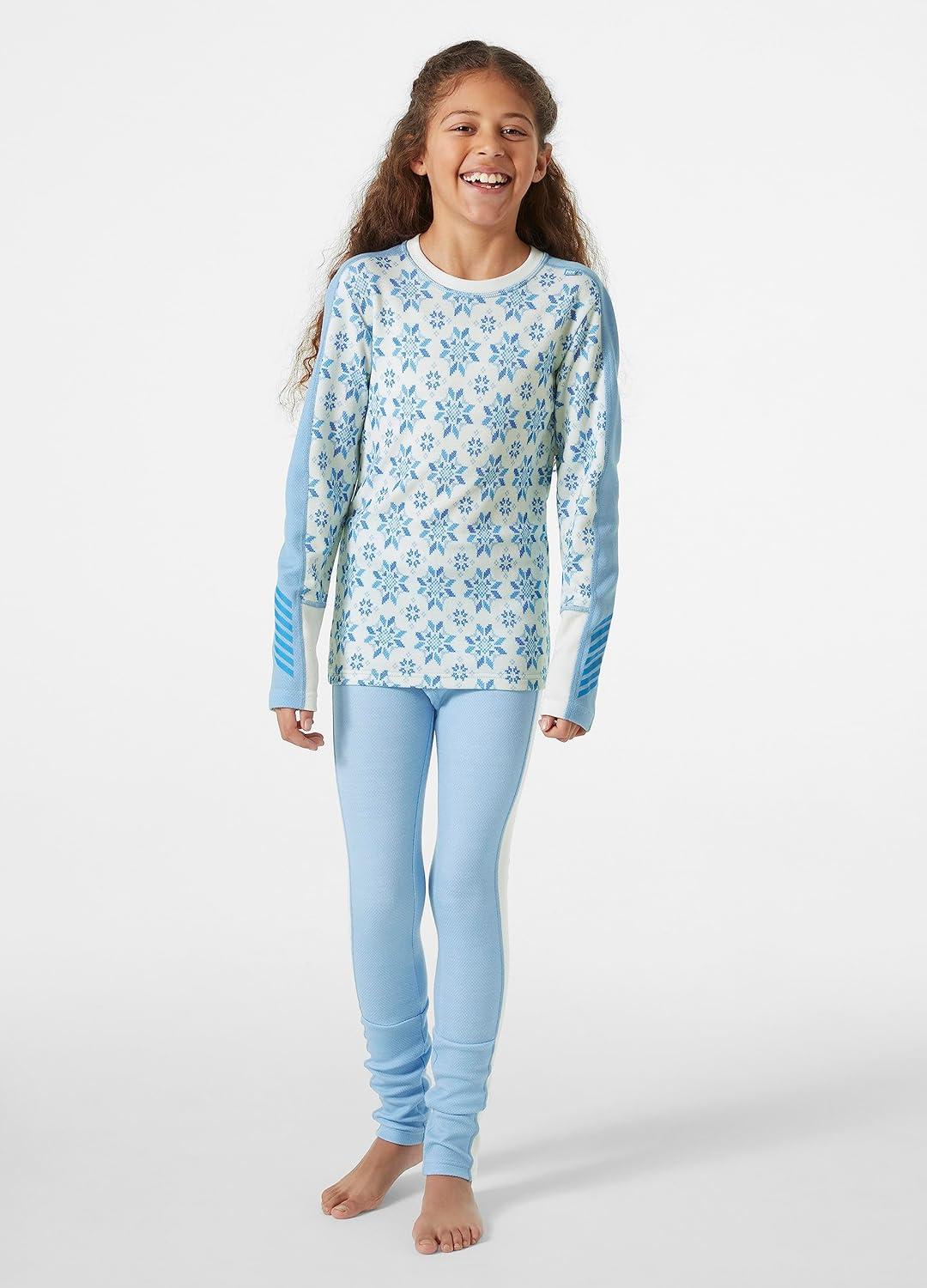 imageHellyHansen Graphic Lifa Merino Set Junior Unisex Merino Base Layer Set For Outdoor Comfort And Warmth627 Bright Blue