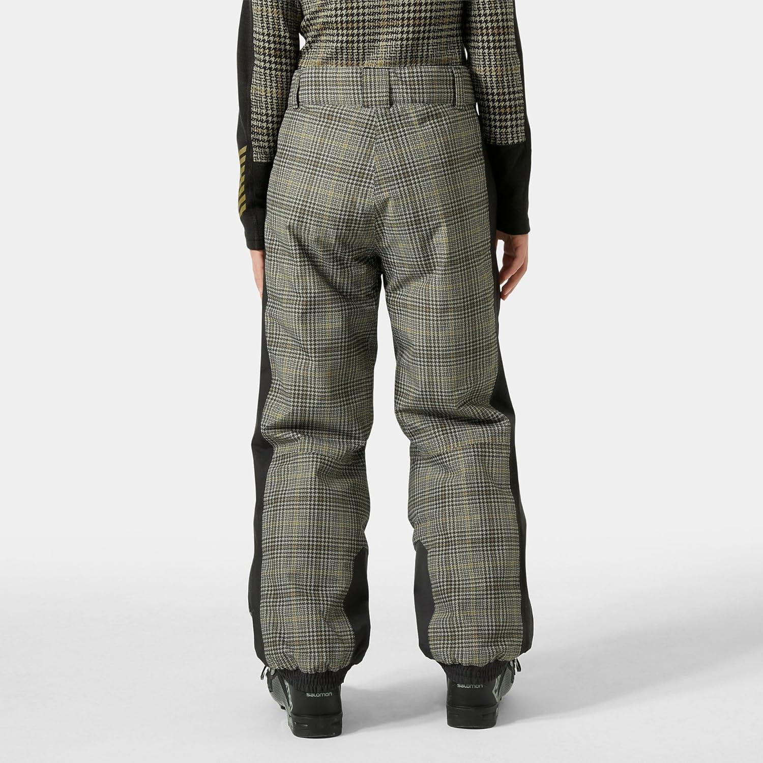 imageHellyHansen Junior Powder LT Pant Unisex Snow Wear Waterproof Breathable Insulated Ski Pants718 Sepia Broxburn Aop
