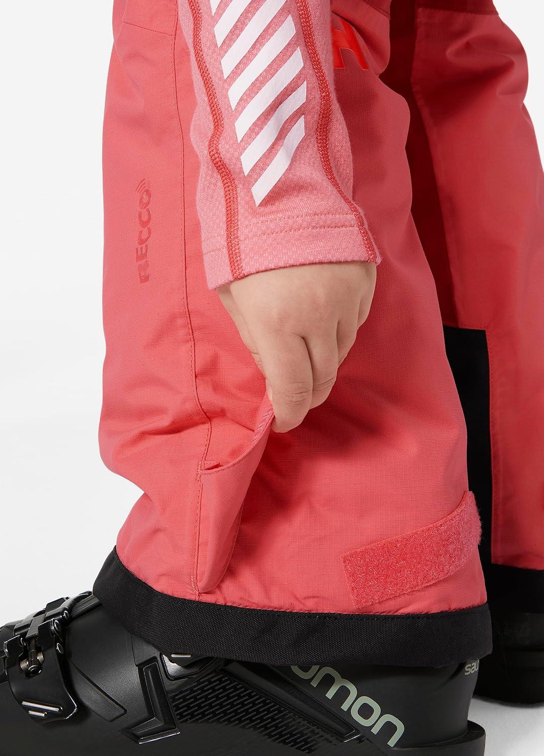 imageHellyHansen Junior Summit 20 Bib Pant Unisex Waterproof Ski ampamp Snowboard Overalls Adjustable Fit Breathable Durable101 Poppy Red