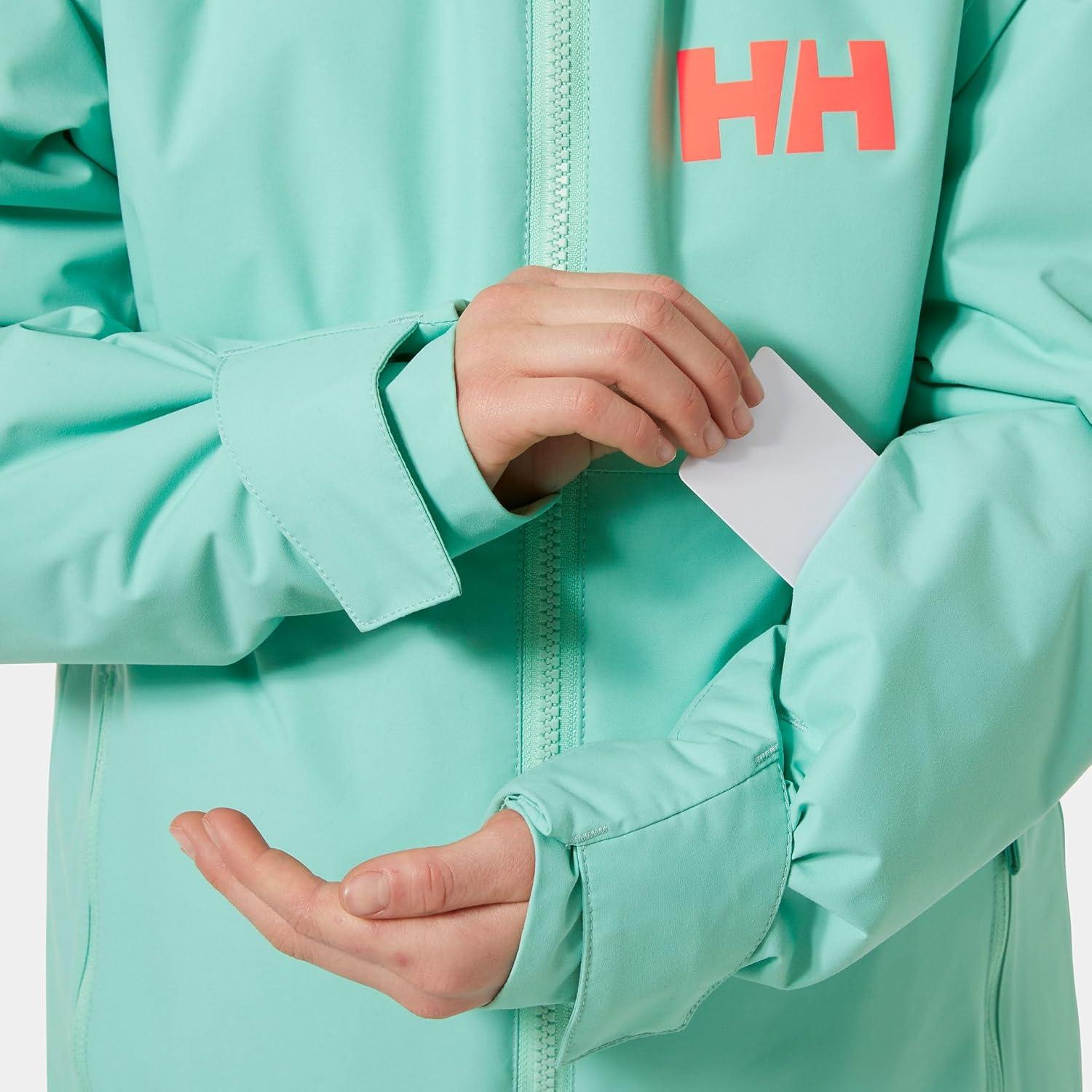 imageHellyHansen Junior Traverse Jacket Waterproof Breathable Unisex Design Ideal for Outdoor Adventures416 Lagoon