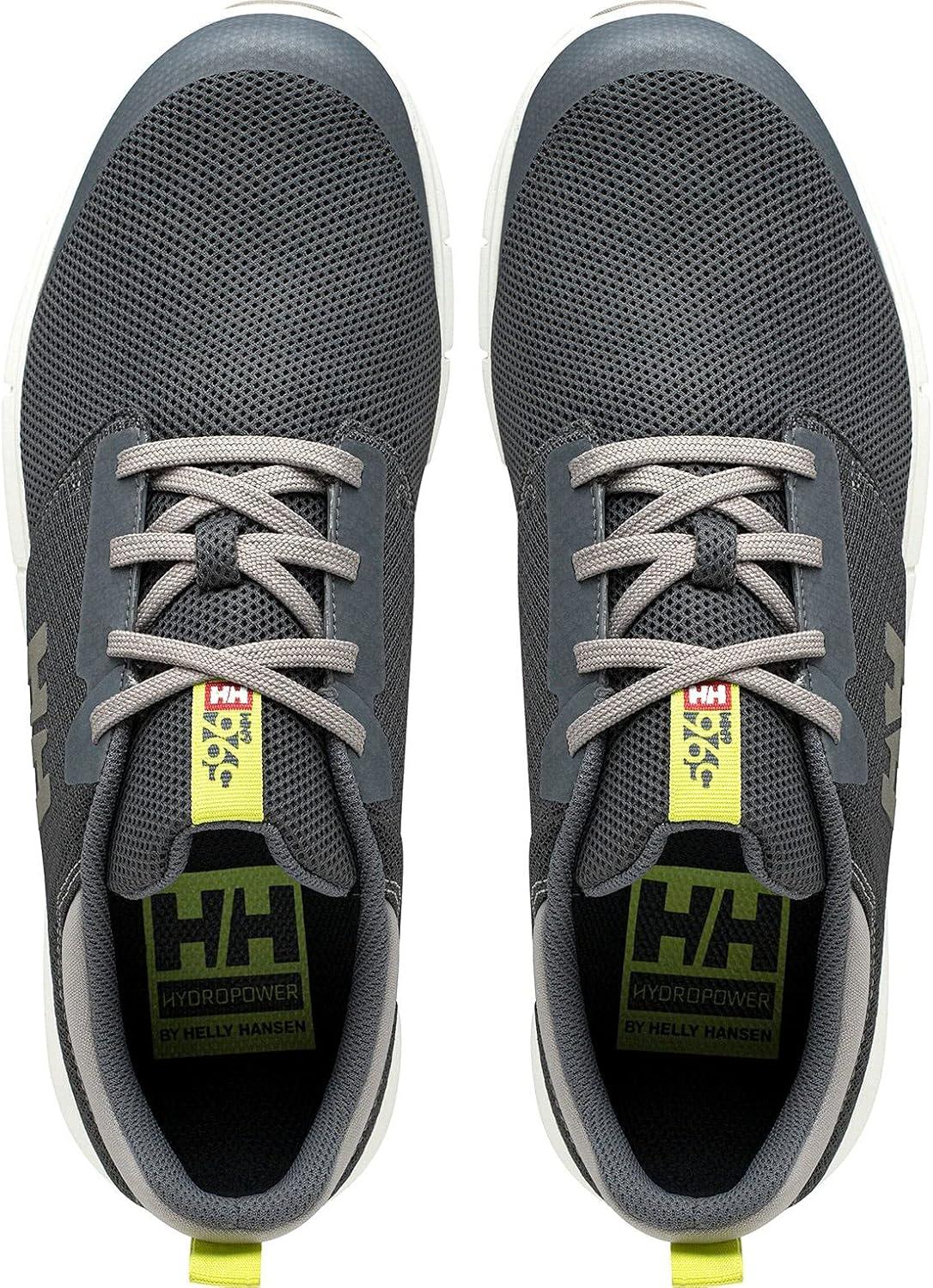 imageHellyHansen Mens Feathering Shoes Breathable Sailing Shoe Flexible NonMarking Boat Footwear Footwear for Men964 CharcoalEbonyNew Li