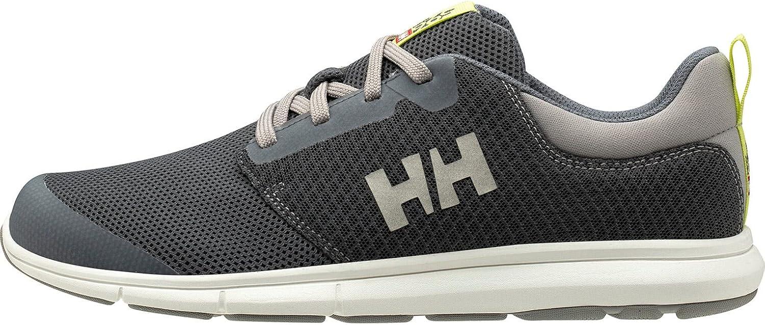 imageHellyHansen Mens Feathering Shoes Breathable Sailing Shoe Flexible NonMarking Boat Footwear Footwear for Men964 CharcoalEbonyNew Li