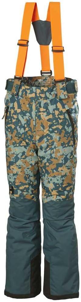 imageHellyHansen No Limits 20 Pant Junior Unisex Waterproof Insulated Ski Pants for Kids Breathable Snow Wear453 Dark Creek Splash Camo Aop