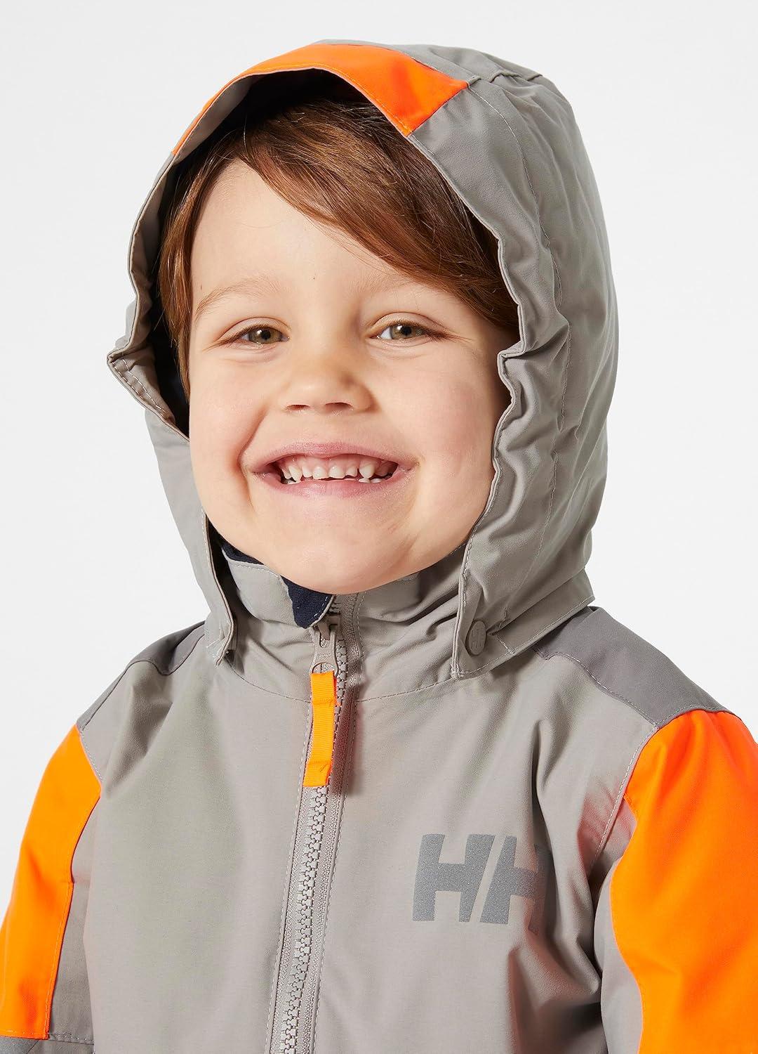 imageHellyHansen Rider 20 Insulated Ski Jacket for Kids Waterproof Breathable Neon Reflective Recycled Materials876 Concrete