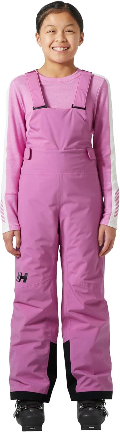 imageHellyHansen Stellar Bib Pant Junior Girls Snow Pants for Winter Activities Waterproof Breathable Durable Ski Gear089 Meta Pink