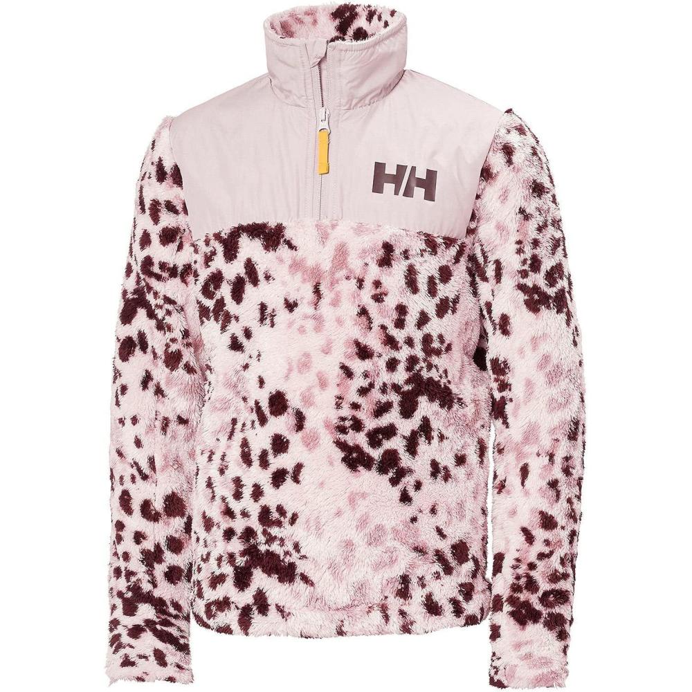 imageHelly Hansen Kids Champ 12 Zip Midlayer Sweater Jacket 097 Bubblegum Pink Aop Size 2Dusty Syrin