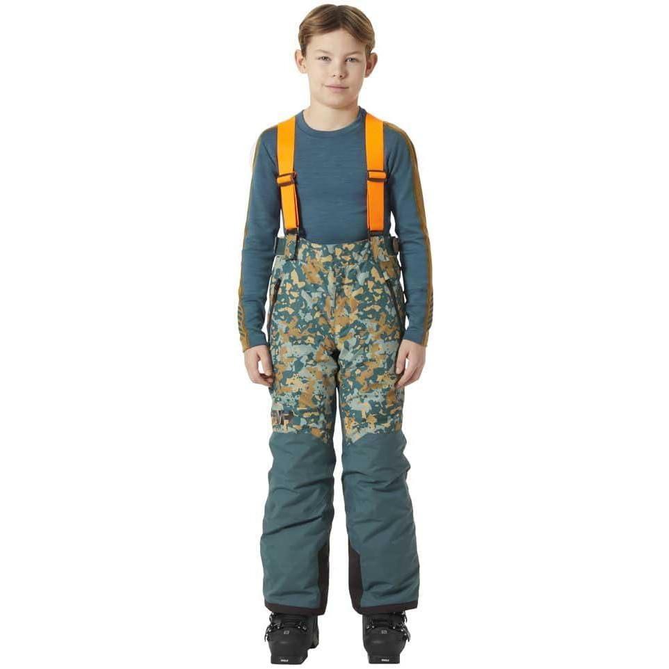 imageHellyHansen No Limits 20 Pant  Junior Unisex Waterproof Insulated Ski Pants for Kids Breathable Snow Wear453 Dark Creek Splash Camo Aop