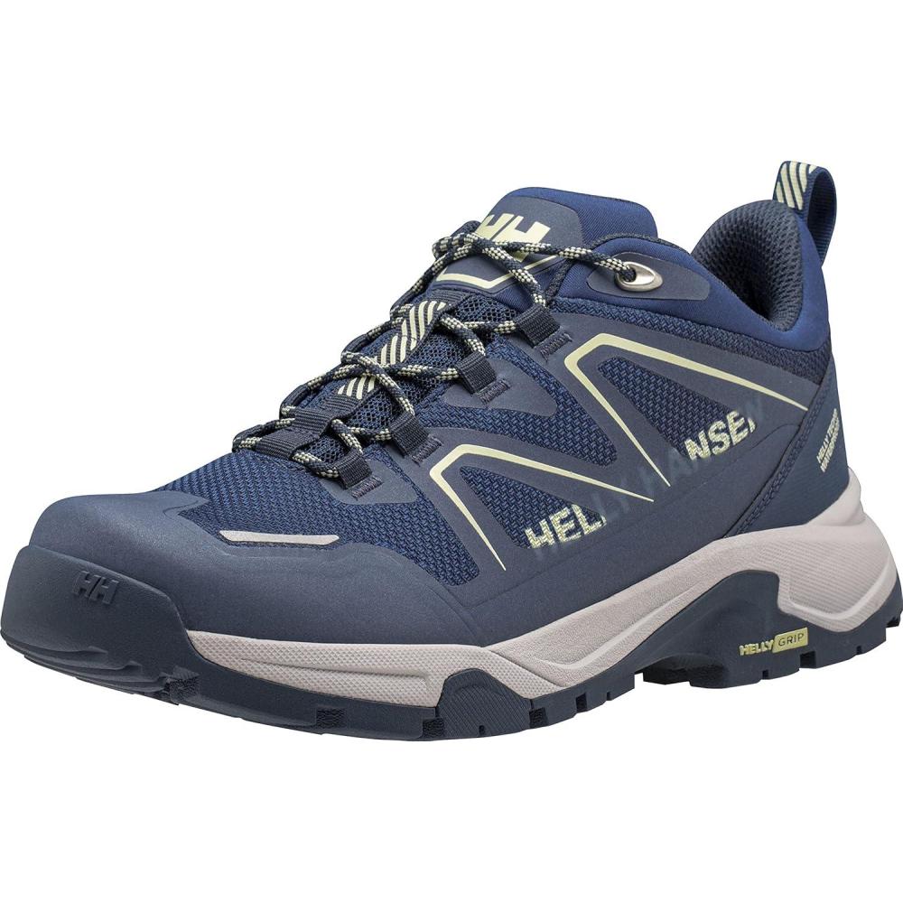 imageHellyHansen Womens Cascade Low HT Lightweight Performance Hiking Sneaker Shoes576 Deep SteelFaded Yellow