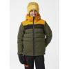 Helly-Hansen Cyclone Jacket for Juniors – Waterproof, Breathable, Insulated Skiing Jacket with Adjustable Hood(431 Utility Green)