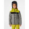 Helly-Hansen Cyclone Jacket for Juniors – Waterproof, Breathable, Insulated Skiing Jacket with Adjustable Hood(876 Concrete)