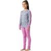 Helly-Hansen Graphic Lifa Merino Set Junior Unisex Merino Base Layer Set For Outdoor Comfort And Warmth(089 Meta Pink Aop)