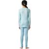 Helly-Hansen Graphic Lifa Merino Set Junior Unisex Merino Base Layer Set For Outdoor Comfort And Warmth(607 Light Cyan Aop)