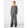 Helly-Hansen Junior Summit 2.0 Bib Pant, Unisex Waterproof Ski & Snowboard Overalls, Adjustable Fit, Breathable, Durable(876 Concrete)