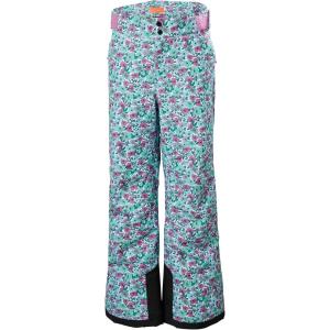 Helly-Hansen Diamond Pant Junior Girl Ski Pants, Waterproof Breathable Snow Gear, Insulated Warmth(090 Meta Pink Floral Aop)